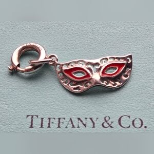 Tiffany & Co. Sterling Silver Red Enamel Carnival Masquerade Mask